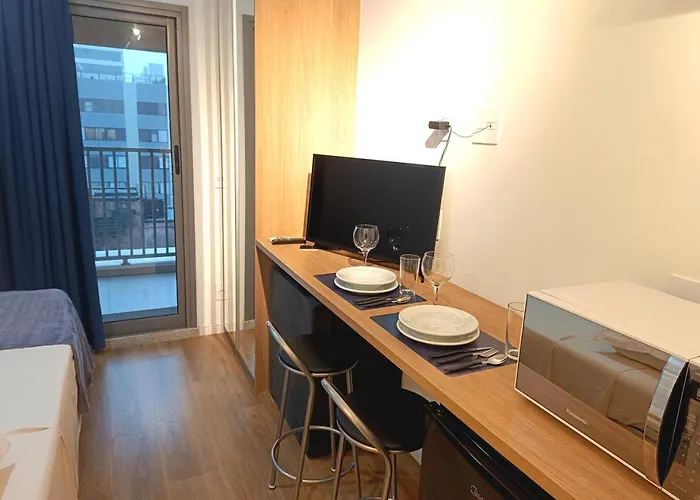 Studio Metro Paraiso Ou Ana Rosa Com Piscina, Academia E Cowork Ate 3 Pessoas Com Maleiro E Sala De Espera